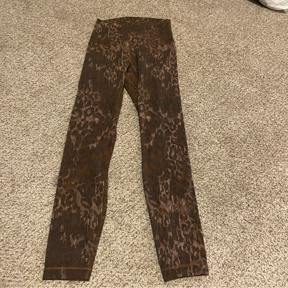 lululemon athletica Align 25” Brown Patterned Leggings